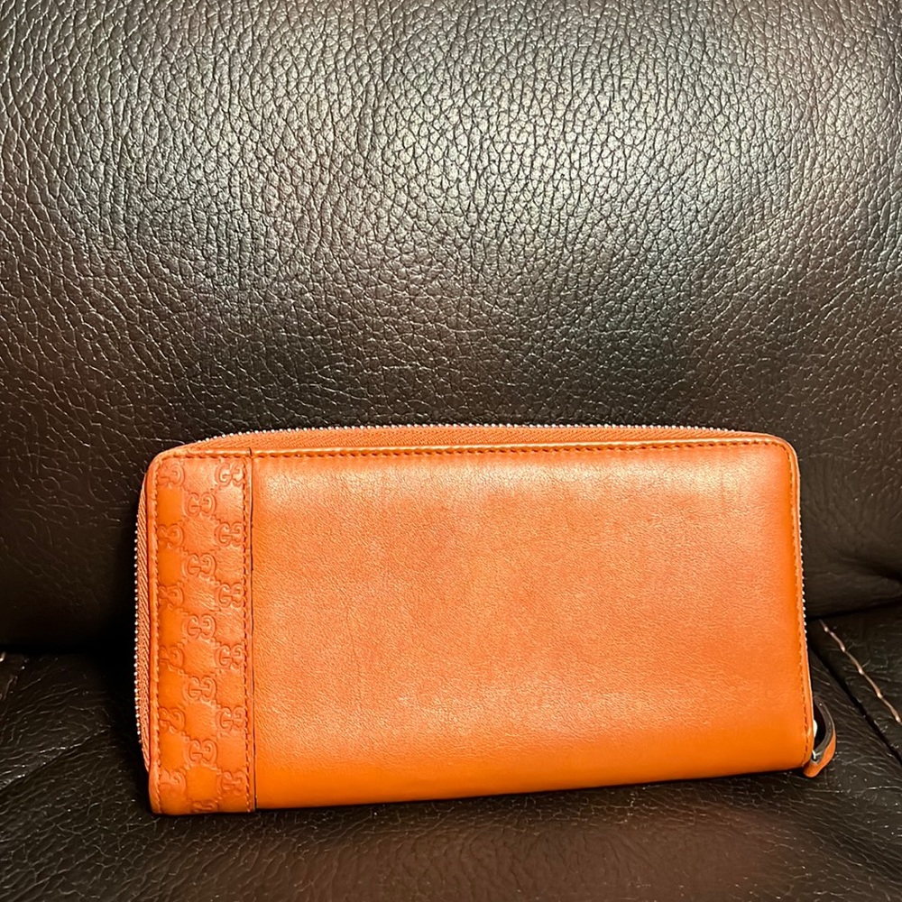 Gucci GG embossed logo monogram leather long Continental wallet - Picture 1 of 5